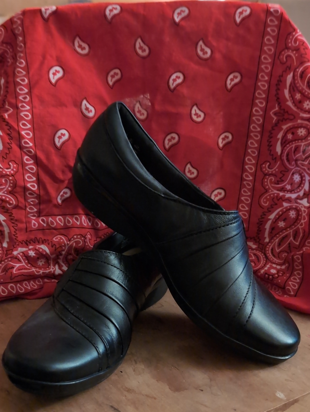 Clarks Black Women’s Slip-On Comfort Flats